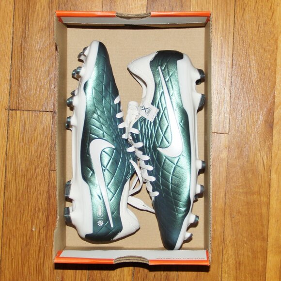 Nike Tiempo Legend 10 Pro FG Soccer Cleats Mens 5.5 Emerald Teal - Picture 7 of 7